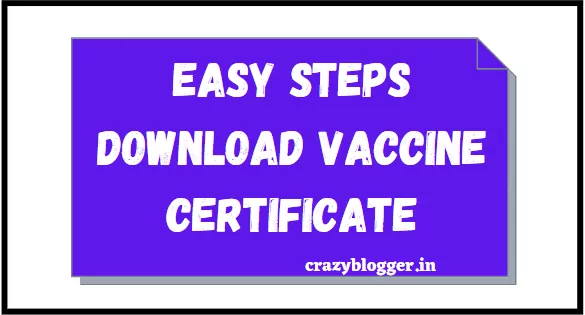 download vaccination Certificate